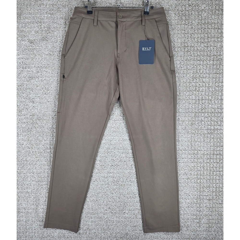 BYLT Premium Basics Everyday Pant 2.0 Slim Fit Green Mens‎ 33x30